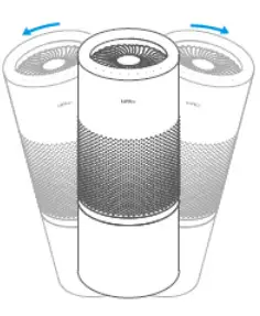 LIFAair LAH302 Smart Air Purifying Humidifier - tilting