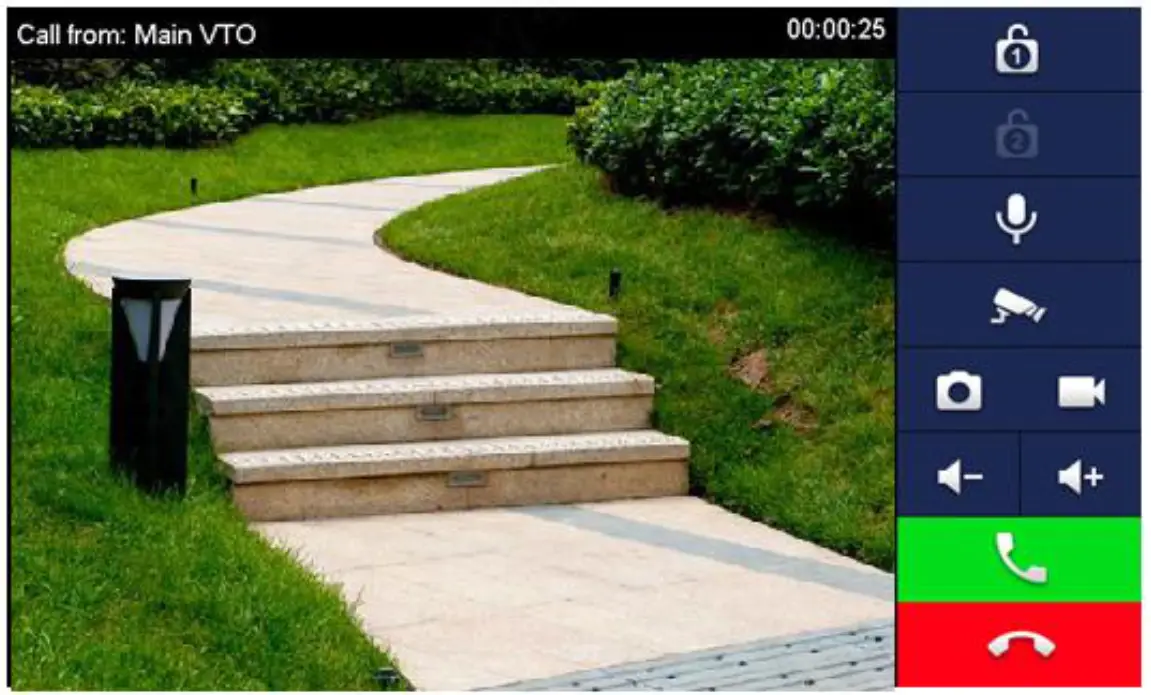 dahua VTH2621GWP Digital Indoor Monitor - Call VTH from VTO