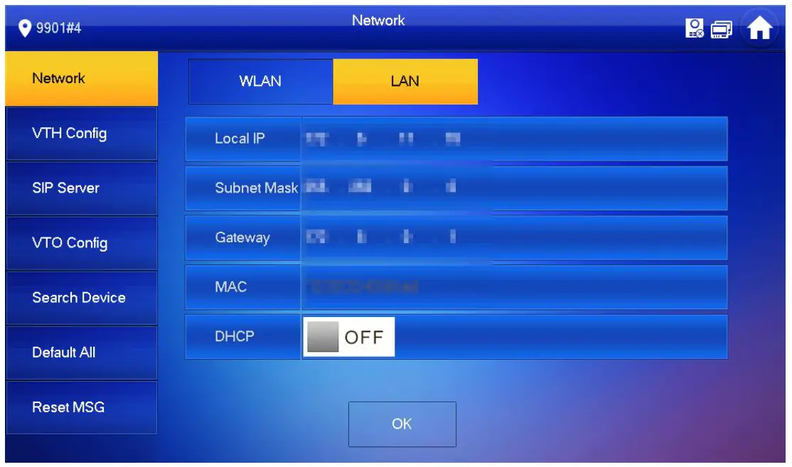 dahua VTH2621GWP Digital Indoor Monitor - LAN