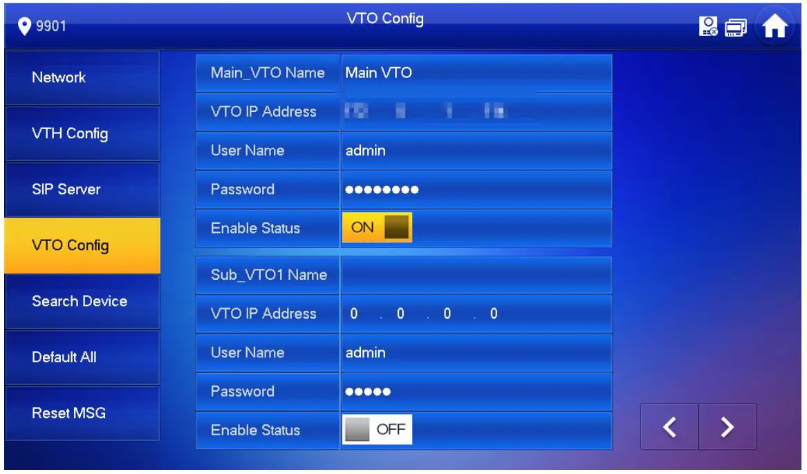 dahua VTH2621GWP Digital Indoor Monitor - VTO configuration