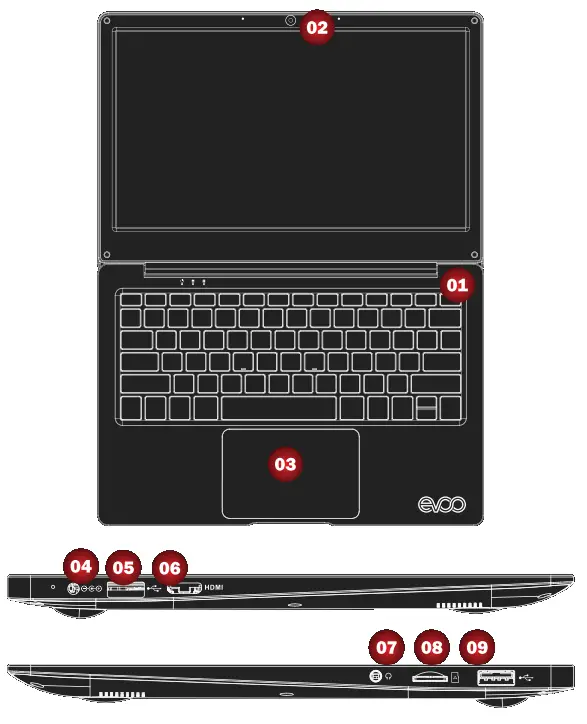 evoo EV C 116 7 Portable Laptop - fig 3