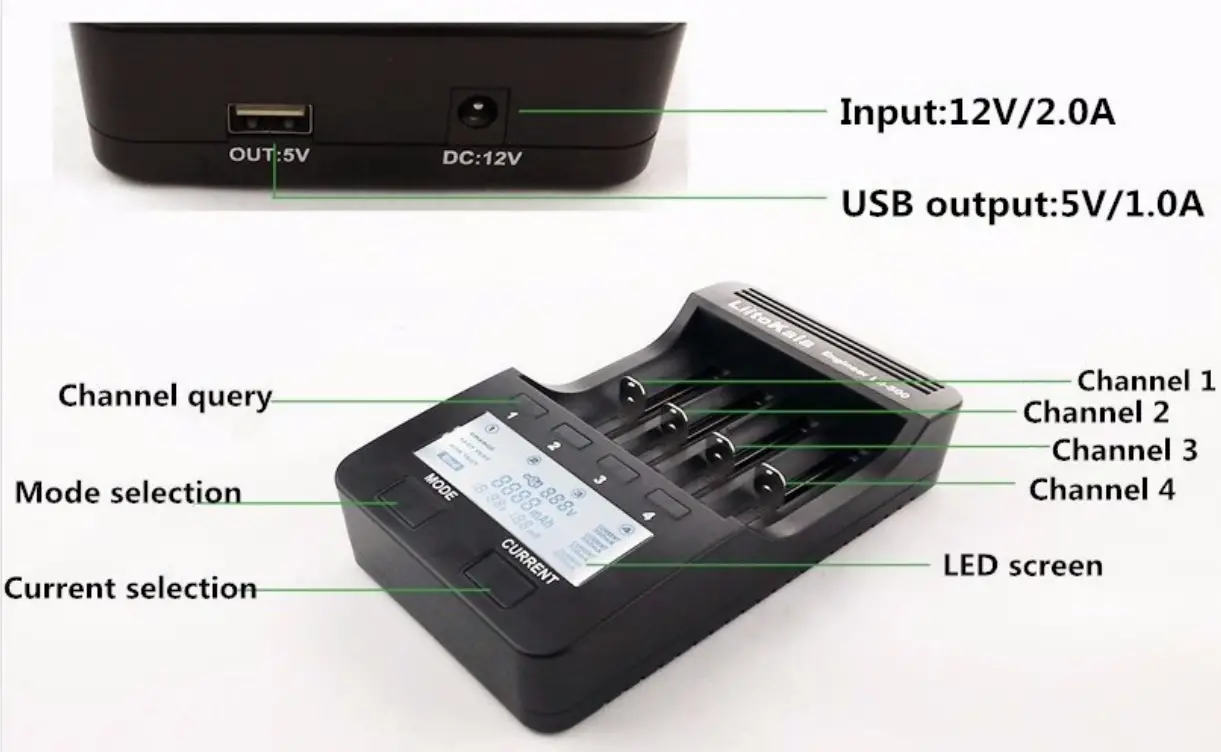LiitoKala Lii 500 High End and Smart Battery Charger - fig