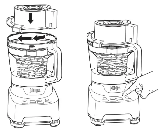 NINJA NF700 Series Professional XL Food Processor With Auto IQ - button