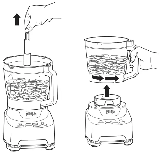 NINJA NF700 Series Professional XL Food Processor With Auto IQ - counterclockwise.