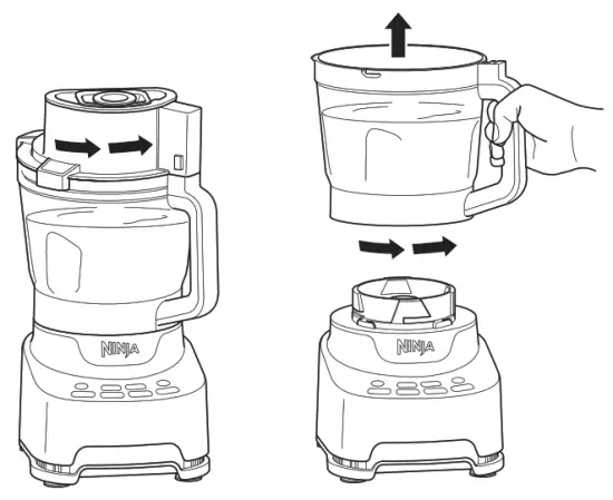 NINJA NF700 Series Professional XL Food Processor With Auto IQ - handle