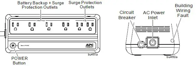 APC BN450MNW Battery Back-Up and Surge Protector 3