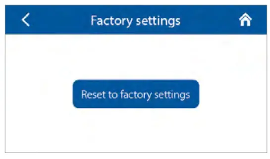 VENTS A25 Sensor Control Panel - Factory settings