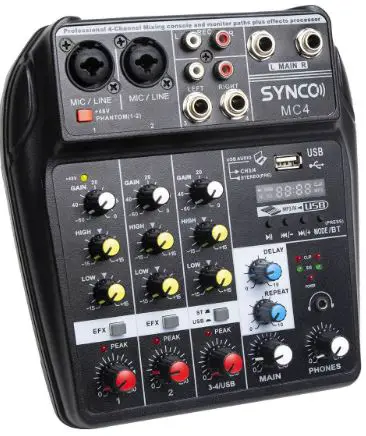 SYNCO MC4 Mixer 4-Channel Professional Audio Mixer