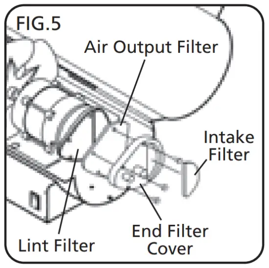 Air output filter