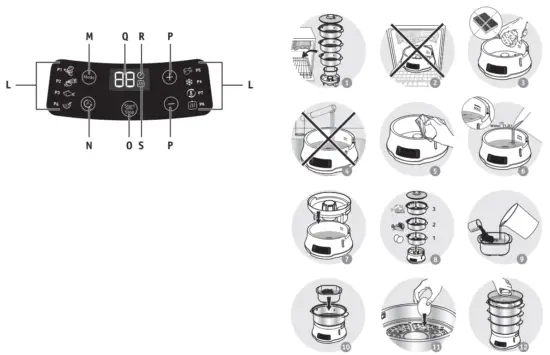 Tefal VC502D10 Convenient Series Deluxe Steam Cooker 3 Basket - parts 2