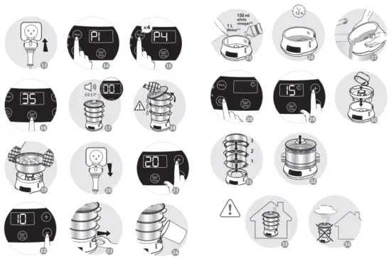 Tefal VC502D10 Convenient Series Deluxe Steam Cooker 3 Basket - parts 3
