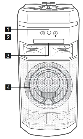 LG O 75DK Mini Hi Fi Audio System with Dj Functions - Front panel