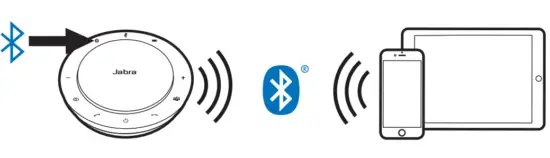 Jabra PHS040Wa Speak 750 MS Wireless Bluetooth Speaker - Bluetooth button