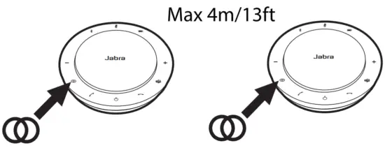 Jabra PHS040Wa Speak 750 MS Wireless Bluetooth Speaker - Link button