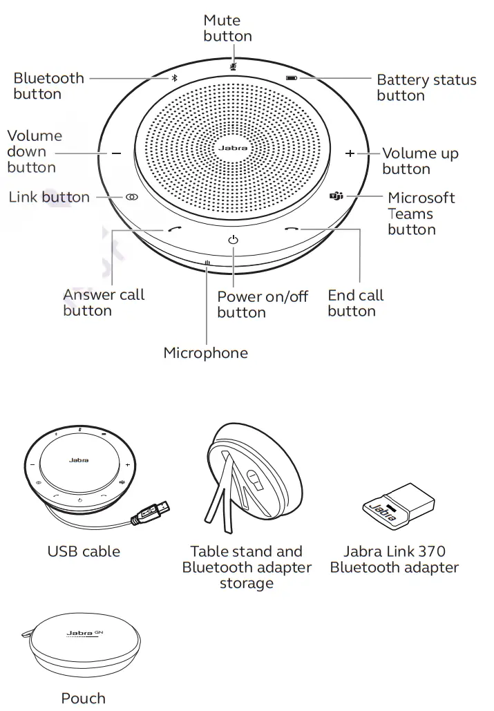 Jabra PHS040Wa Speak 750 MS Wireless Bluetooth Speaker - Overview