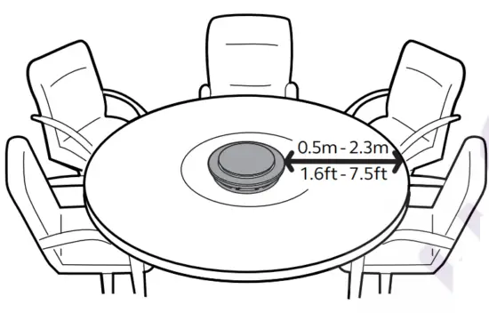 Jabra PHS040Wa Speak 750 MS Wireless Bluetooth Speaker - meeting room