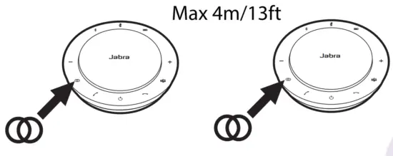 Jabra PHS040Wa Speak 750 MS Wireless Bluetooth Speaker - purple LED 3