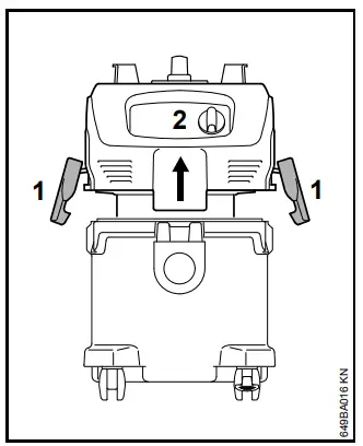 Emptying the container