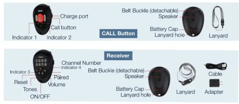 Shenzhen-T1908-Chtoocy-Call-Button-Wireless-Caregiver-pager