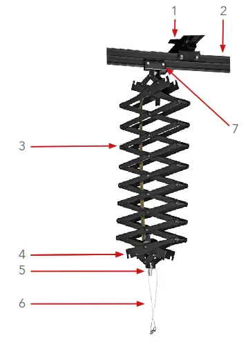 Walimex pro 16251GA Ceiling Rail System Pantograph - fig