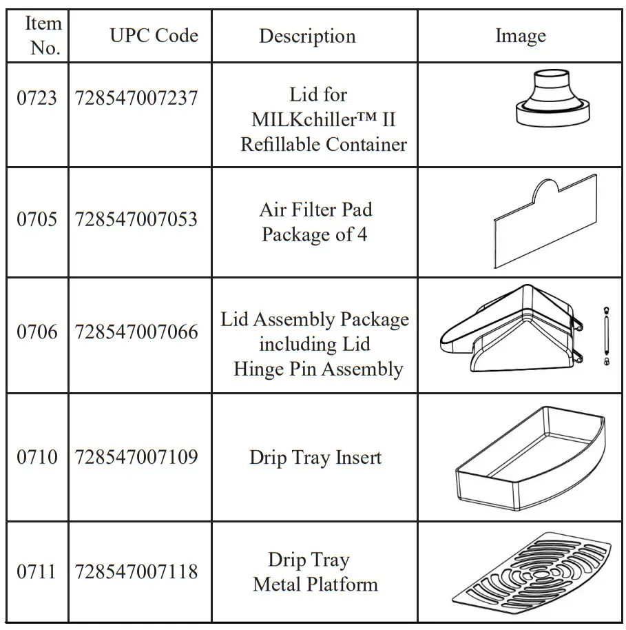 frieling 0601 MILKchiller II Milk Refrigerator and Dispenser - figure 26