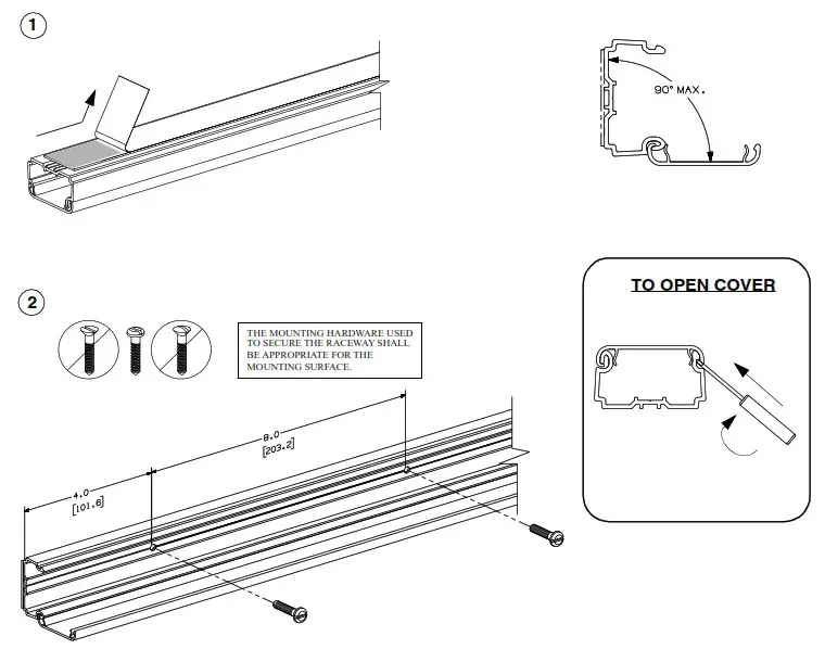 LDPH3 Type Ldph Raceway for Use with Panduit Type Ldph Surface Raceway Routing System - FILL CAPACITY TABLE 2