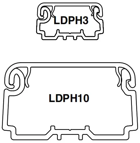 LDPH3 Type Ldph Raceway for Use with Panduit Type Ldph Surface Raceway Routing System - FILL CAPACITY TABLE