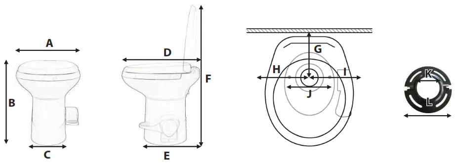serenelife SLCATL420 Gravity Flush Toilet High Profile - fig 1