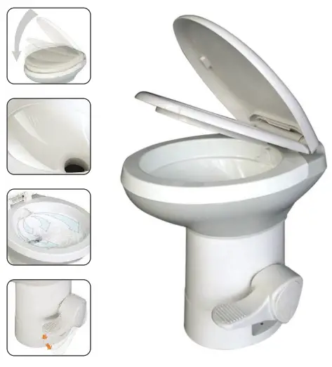 serenelife SLCATL420 Gravity Flush Toilet High Profile