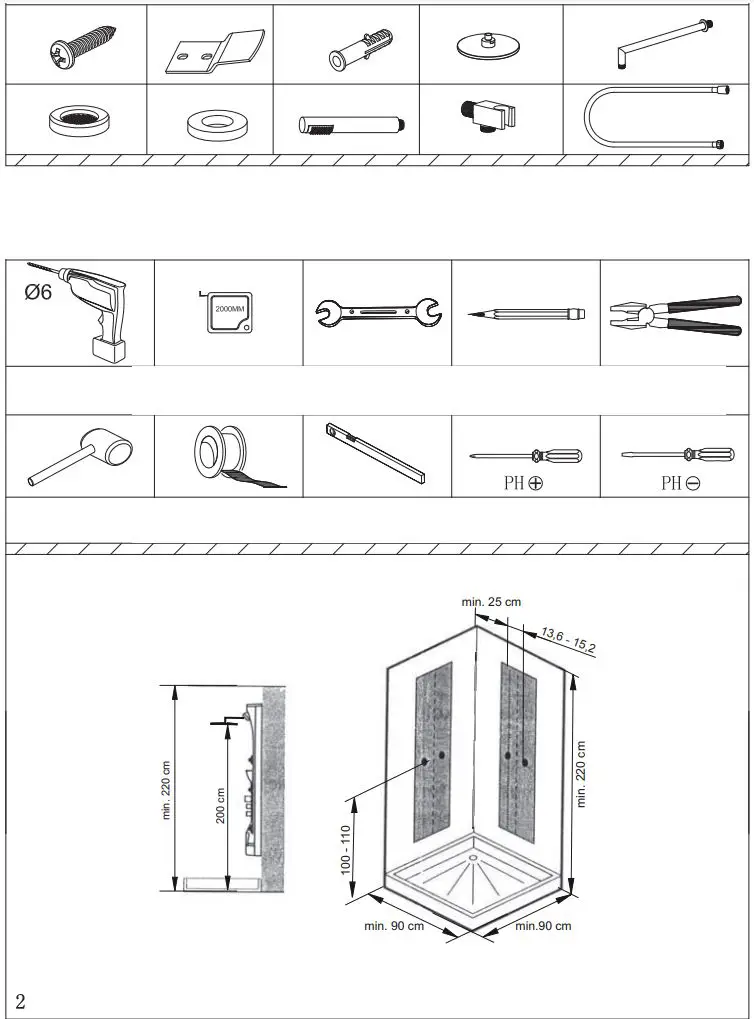 RAVAK TOTEMJETGLASS Jet Glass Instruction Manual - Fig 1