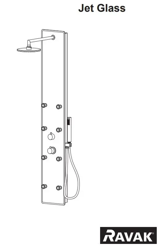 RAVAK TOTEMJETGLASS Jet Glass Instruction Manual