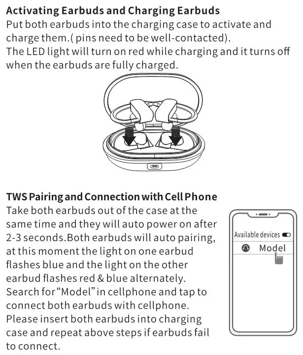 True Wireless Earbuds - Activiting Earbuds & TWS Pairing