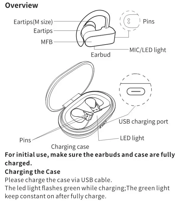 True Wireless Earbuds - Overview & Charging the Case