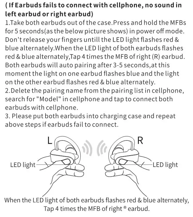 True Wireless Earbuds - Troubleshooting