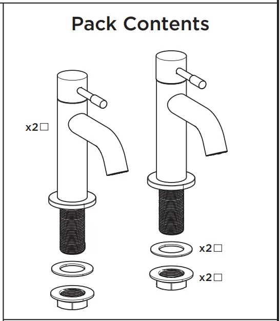 BRISTAN MI 3-4 C Mila Pair Of Bath Taps fig 3