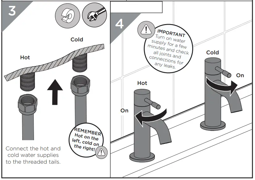BRISTAN MI 3-4 C Mila Pair Of Bath Taps fig 5
