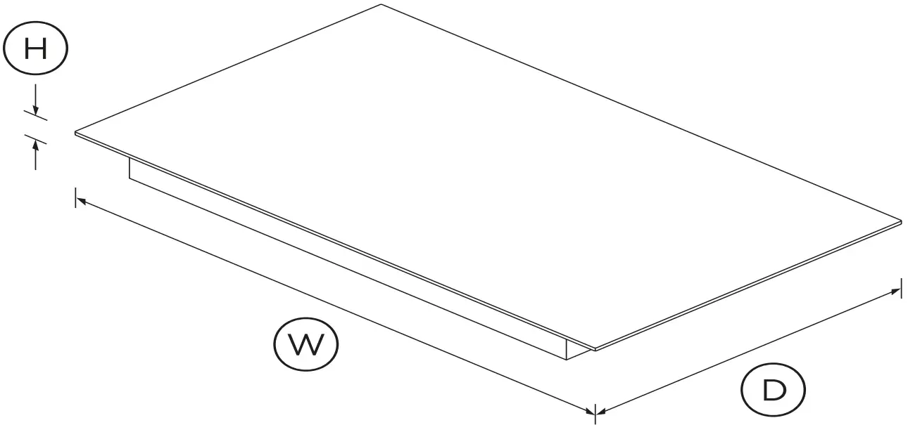 FISHER PAYKEL CI904CTB1 Induction Hob - DIMENSIONS