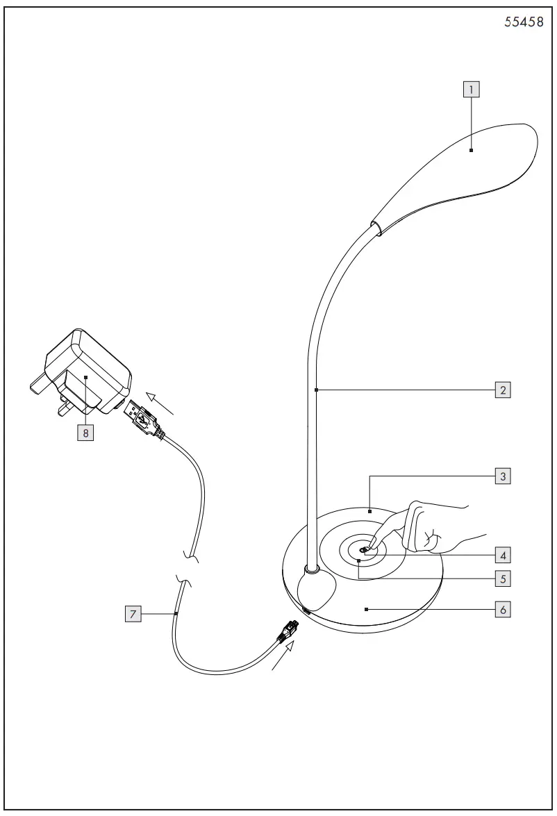 LIVARNO home 353501 LED Desk Lamp - fig2