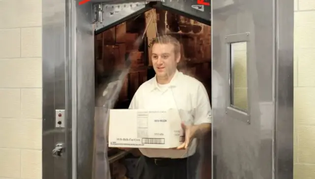 Curtron PP-C-080-34108-Polar-Pro-Clear-2-Panel-080-Thick-PVC-High Flexible-Swinging-Door-For-Walk-In-Coolers-And-Freeze