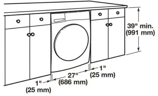 Whirlpool Front Load Washer Owner’s Manual - Custom under counter installation