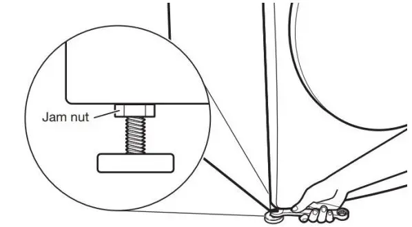 Whirlpool Front Load Washer Owner’s Manual - Tighten leveling feet