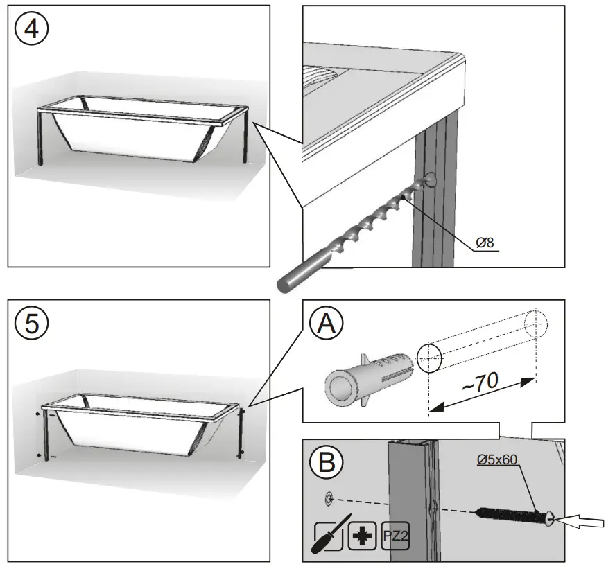 KOLO SU00016 Panels For A Corner Bathtub - Fig 4