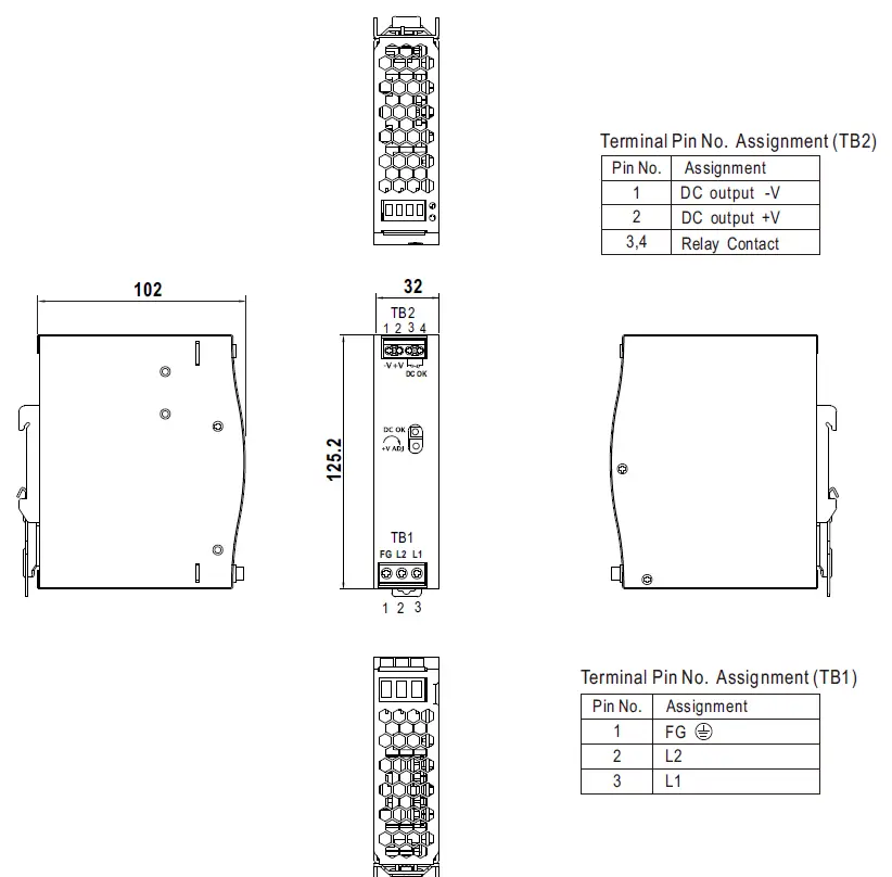 MEAN WELL WDR-60 Series 60W Ultra Wide Input Industrial DIN Rail Power Supply 5