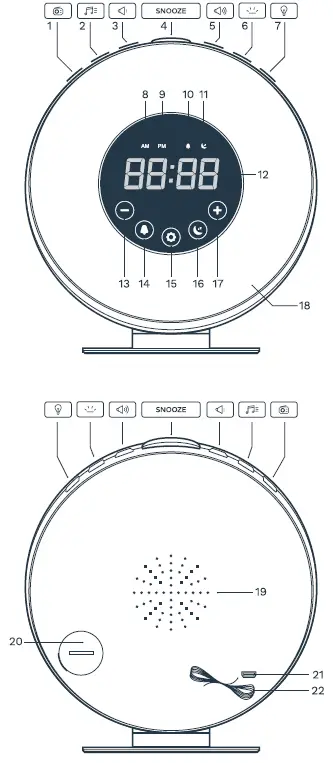 home HME040187N SUNRISE ALARM CLOCK 1