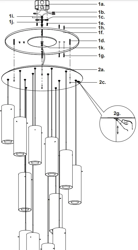 KUZCO PD4412-CH-14 Ceiling LED Pendant 1