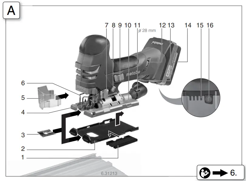 metabo STA 18 LTX 140 Jigsaw - fig