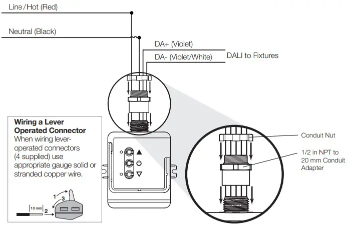LUTRON MNS-DAL32-SZ Vive RMKS-DAL4-SZ PowerPak - Hot (Red)