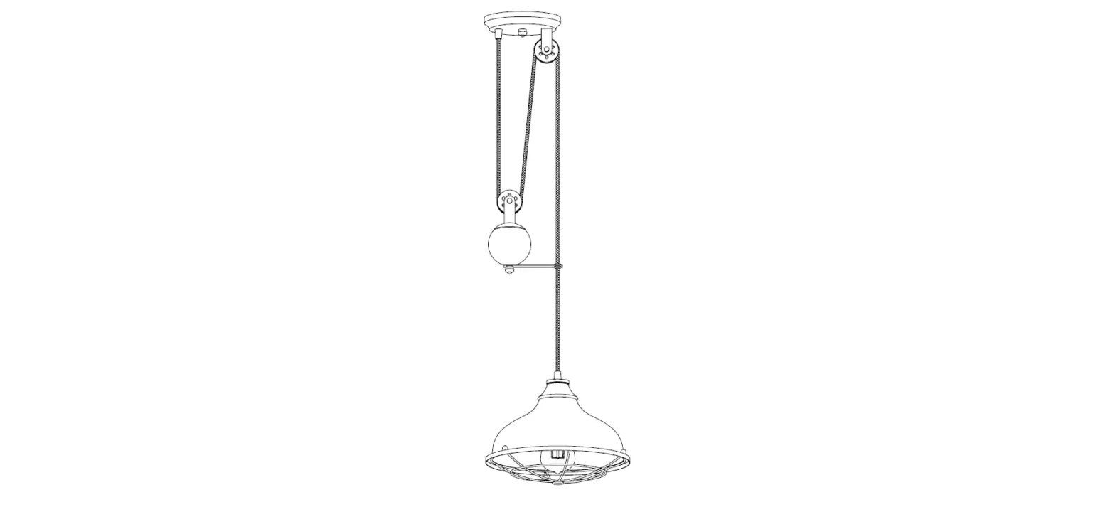 Westinghouse 61249 Pulley Pendant Chaves One Light Instruction Manual