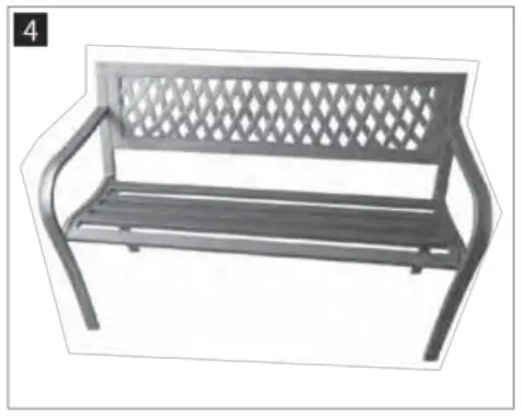 Mascot Online C072 Steel Garden Bench-icon 4
