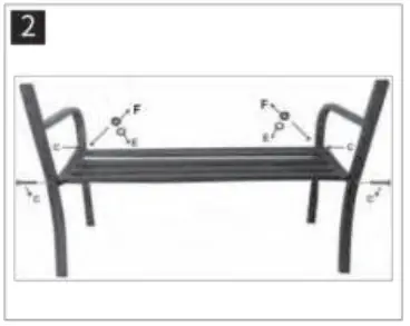 Mascot Online C072 Steel Garden Bench-icon2